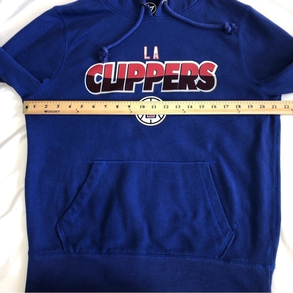 47 Brand LA Clippers Hoodie Sweatshirt Mens Medium Pullover Pocket Long Sleeve - Picture 4 of 7